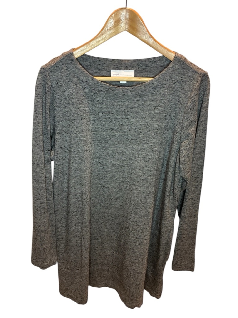 J. Jill Top Women’s M Heather Gray Long Sleeve Tunic Pockets LIKE NEW!